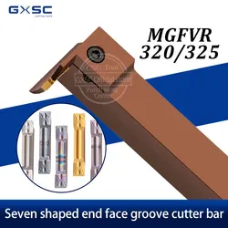 MGGN/MGMN300 Carbide Insert MGFVR MGFVR320 MGFVR325 High Quality Spring Steel 7Shaped Face Groove Cutter Turning Tool Holder For