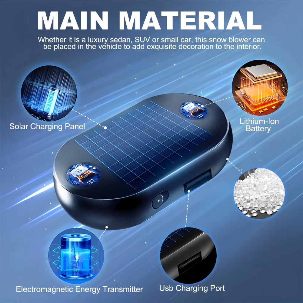 Portable Snow Removal Instrument Solar Electromagnetic Interference Anti-Freeze Antifreeze Car Instrument Defroster Fast