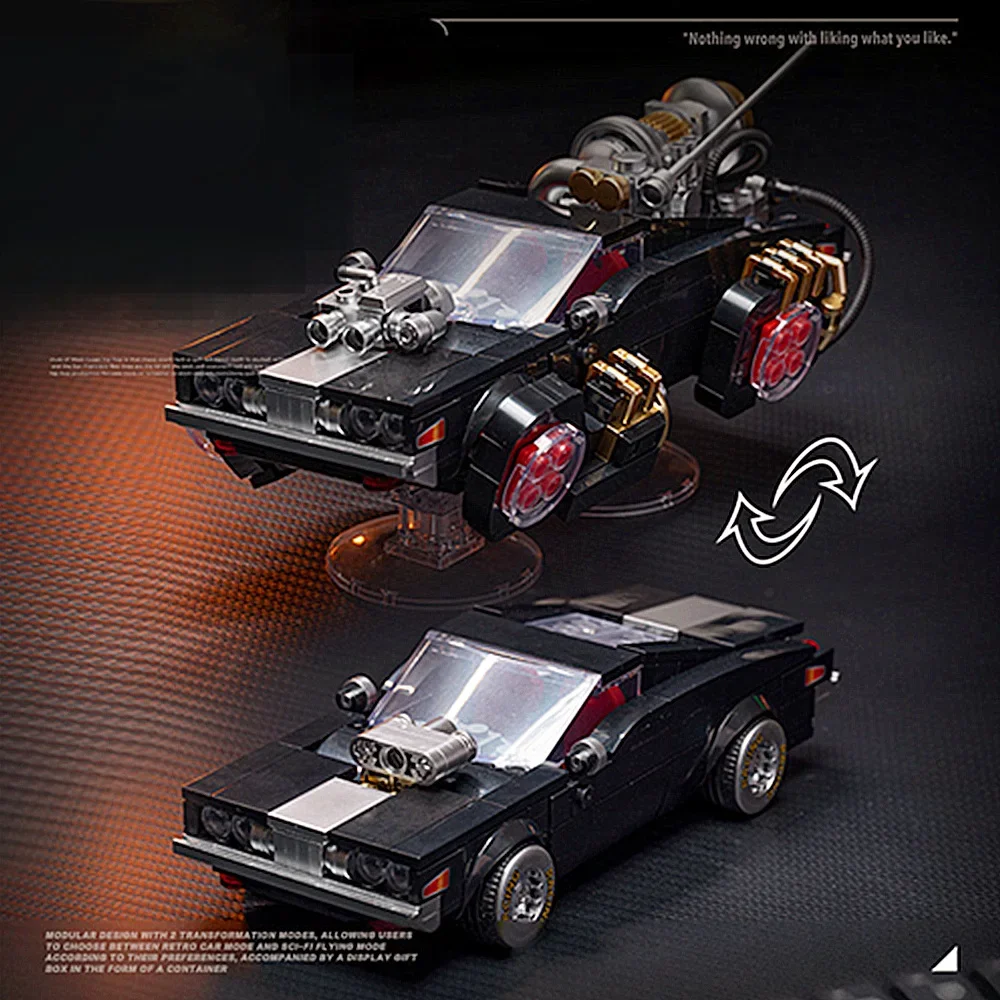 

Speed Racing Block Technical Retro Vehicle Back To The Future Tine Machine Car Kit Model Building Bricks Gift Toys Boys