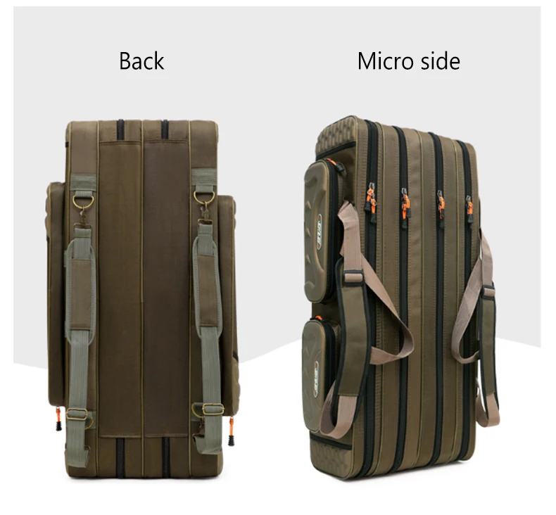 2/3/4-lagige Angelrutentasche, multifunktionale Tasche für Rollen und Köder, große Kapazität, für Angelruten und Ausrüstung, 80/90/100/120/130 cm – Detail 15