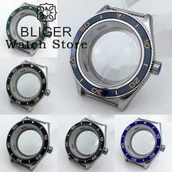 BLIGER 시계 케이스 스테인레스 케이스, 세라믹 베젤 삽입 사파이어 글래스, NH34, NH35, NH36, ETA2824, PT5000 무브먼트, 41mm, NH35