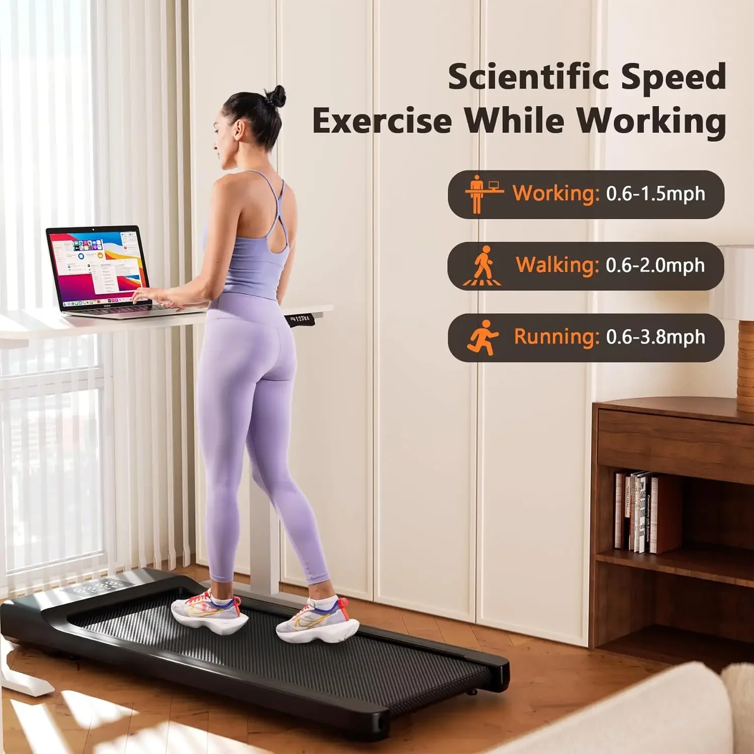 Walking Pad, Under Desk Treadmill 2 in 1 for Home/Office with Remote Control, Walking Treadmill, Portable Treadmill