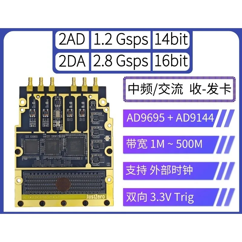1.2G 2.8G High Speed ADDA Board AD9695 AD9144 AC Intermediate Frequency Transceiver FMC Sub Card