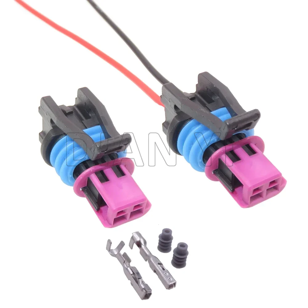 

1 Set 2 Way Automobile Wiring Terminal Connector For BUICK 15449028 15449028-1 GM LS ECT AC Assembly Auto Electrical Socket