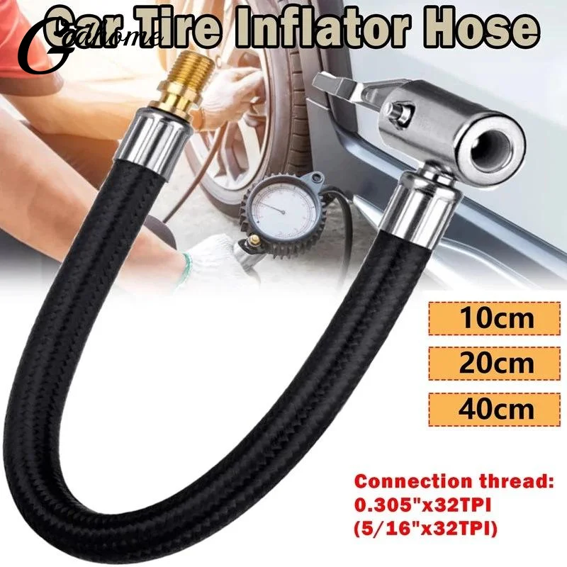 

Удлинительный шланг для накачки шин автомобиля, велосипеда, мотоцикла, 10 см, 20 см, 30 см, соединительная трубка для воздушного насоса
