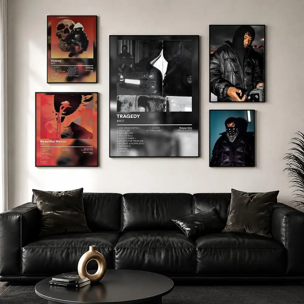 Hip Hop Rapper S-SNOT Ablum Poster Wall Art Print Sticker for Bedroom Living Room Dorm Office Modern Home Decor