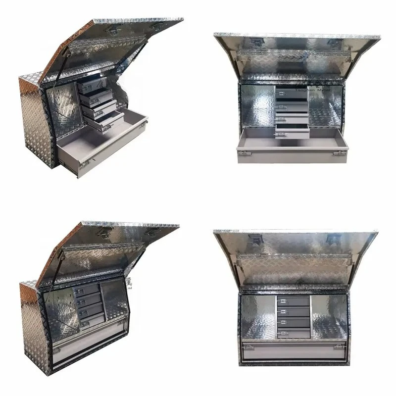 Aluminum Truck Toolbox with Metal Drawers