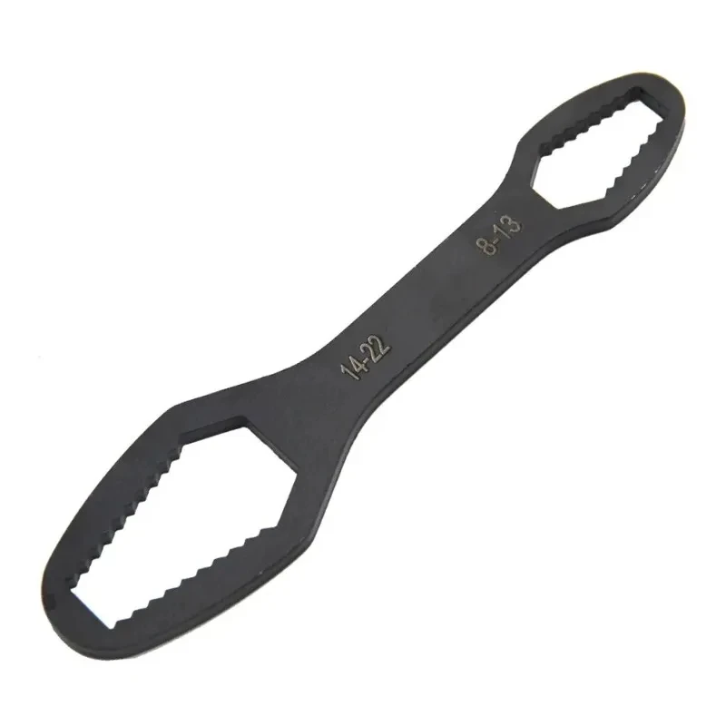 Black Multifunctional Double-Ended Box Wrench 8-22 Hex Solid Screw Nut Tool with Various Diameters for Home Repair image 2