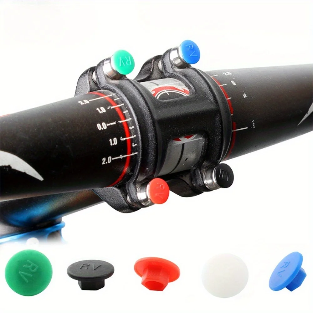 

5Pcs MTB Bike Aheadset Stem Screw Cap Mountain Bike Road Bike Foldable Bicycle M5 Hexagon Screws Cap Cycling Accessories