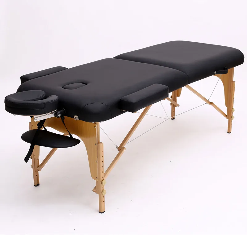 Wholesale best seller adjustable legs spa table portable folding wooden massage bed