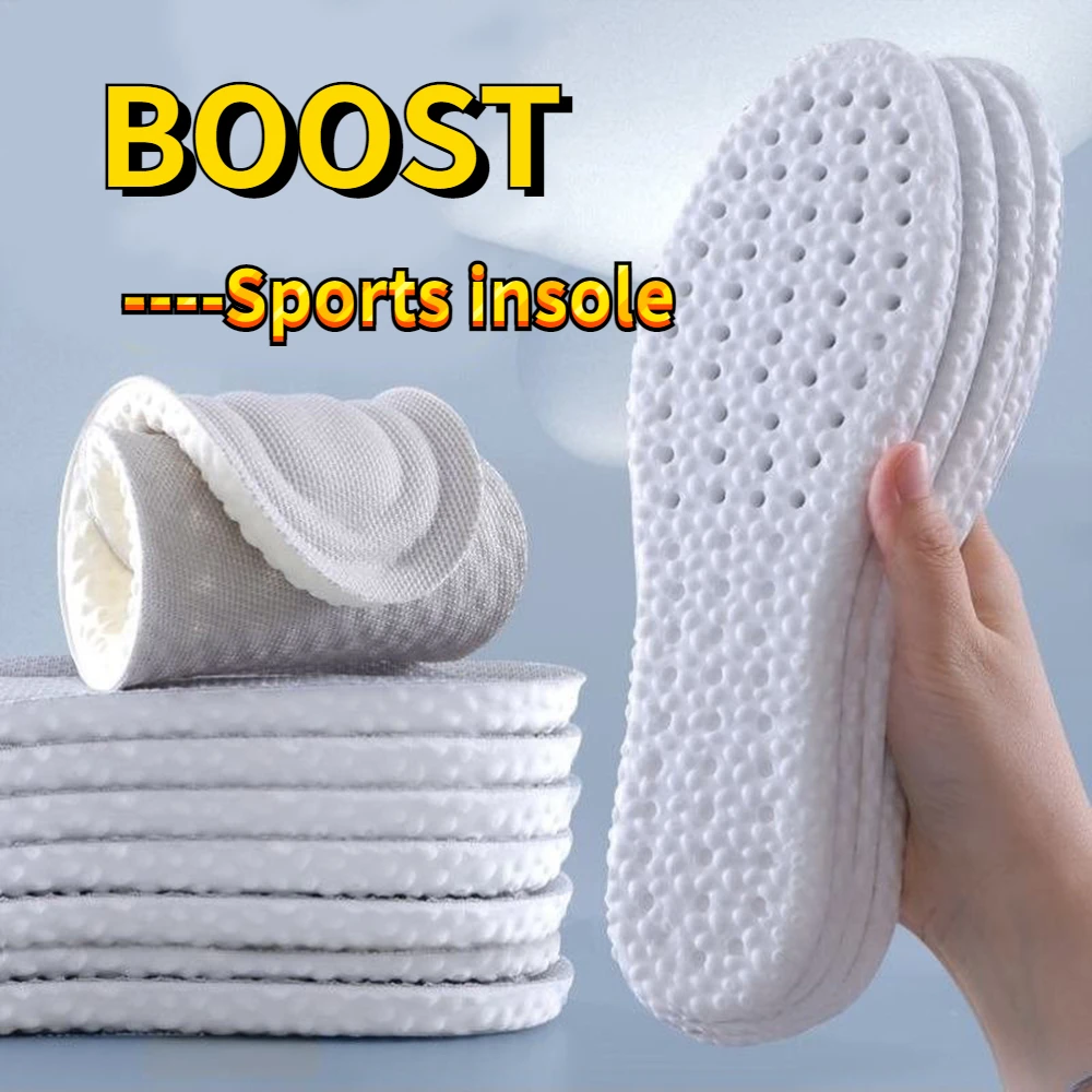 Orthopedic Memory Foam Sport Insoles Men Women Shoes Sole Cushion Run Shock-Absorbant Orthotic Breathable Deodorization Soft Pad