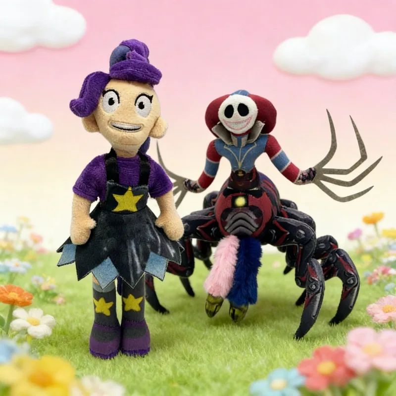 

Новая атрибутика по хоррор-играм, плюшевая кукла-клоун, милая девочка с длинными фиолетовыми волосами, аниме-игрушка, подарок на день рождения и Рождество