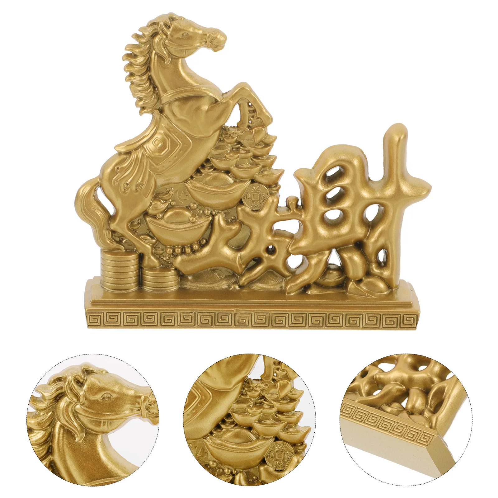 

Horse Statue Wealth Lucky Decorative For Home Office Desk Wine Cabinet Attract Zodiac Horse Table