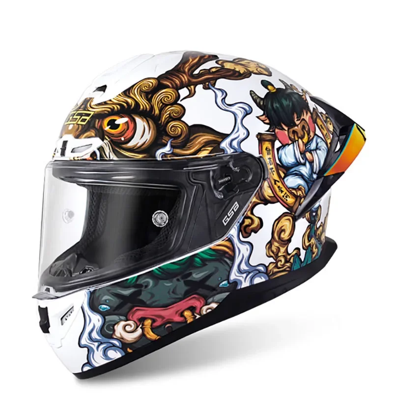 GSB Full Face Motorcycle Riding Helmet ABS Shell Multi-color Casco Moto Women Man Racing Capacete De Motocicleta With ECE