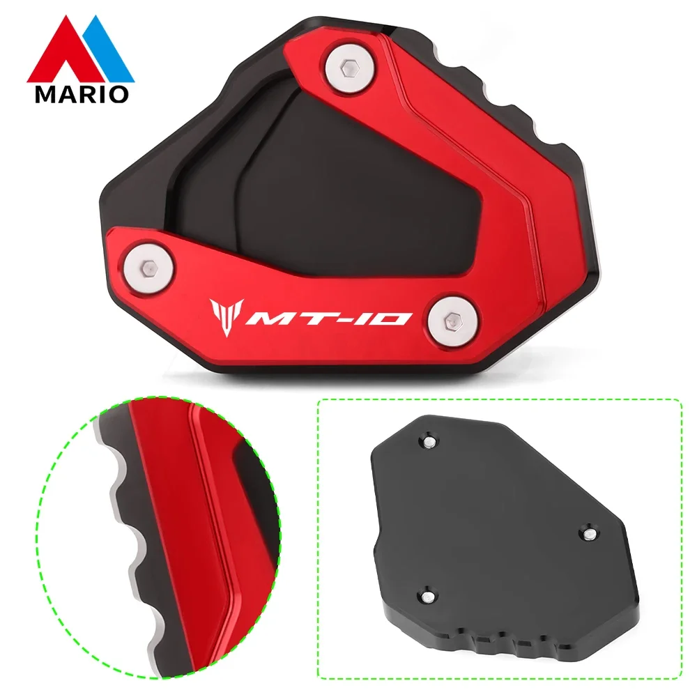 

Motorcycle CNC Aluminum Foot Side Stand Extension Pad Support Plate Accessories For YAMAHA YZFR1 YZF R1 R1M MT10 MT10SP MT-10 SP