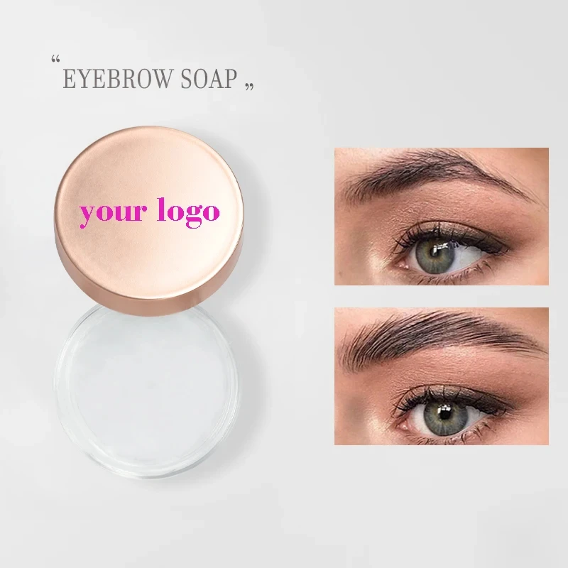 50 pezzi logo personalizzato sapone per sopracciglia cera occhi densi sopracciglia trucco trasparente gel per lo styling strumenti cosmetici per kit da donna