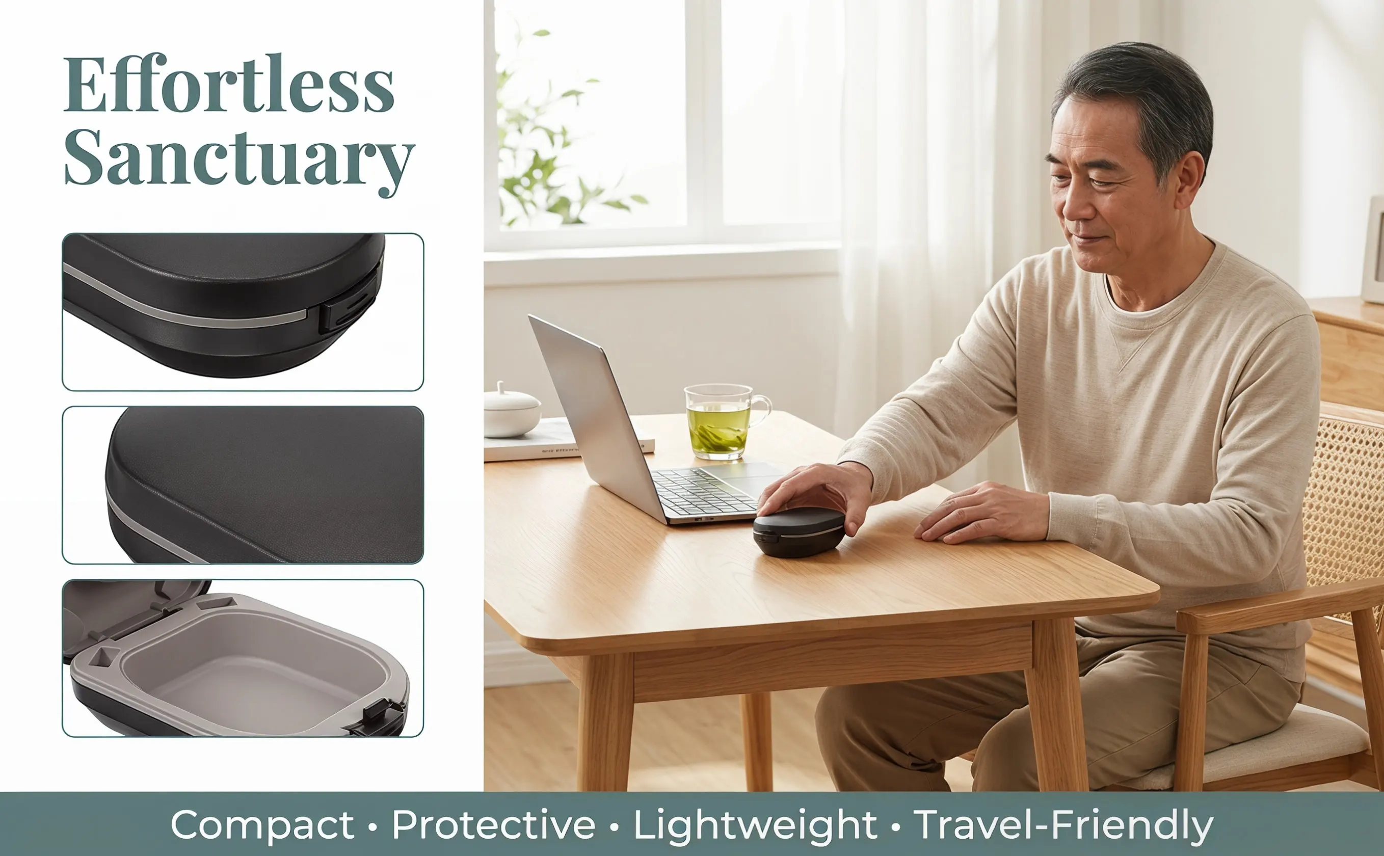 Small Hearing Aid Protection Case Shockproof ABS Storage Box Portable Lightweight Hearing Amplifier Holder Travel Storage