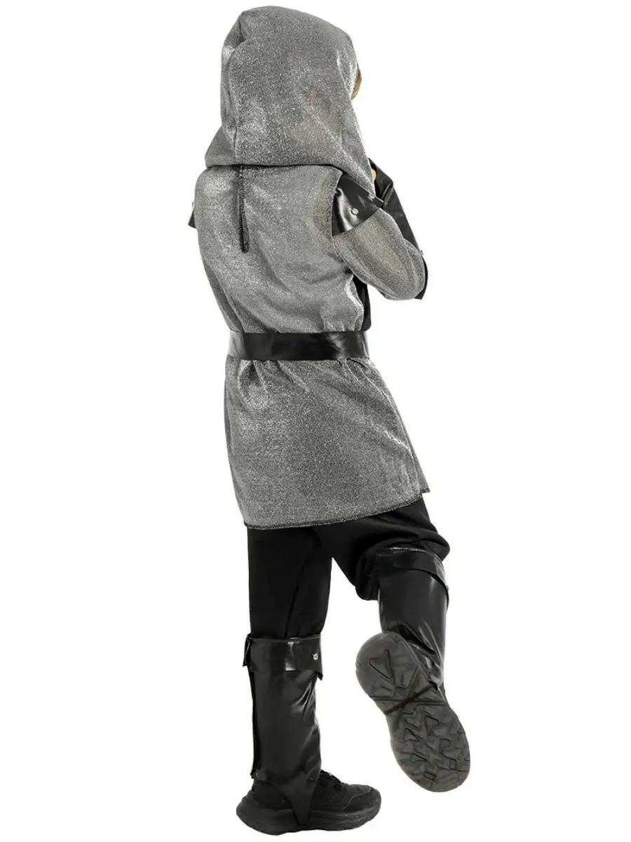 Mittelalterliches Halloween-Kostüm für Kinder, Ritter, Rollenspiel, Cosplay, Festival, Performance-Outfit, Polyester-T-Shirt aus Acetatfaser