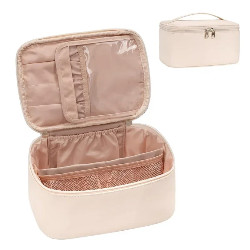 Große Kapazität Tragbare Kosmetiktasche Reise-Make-up-Organizer für Frauen Schwarze Toilettentasche für Mädchen auf Reisen – Detail 7