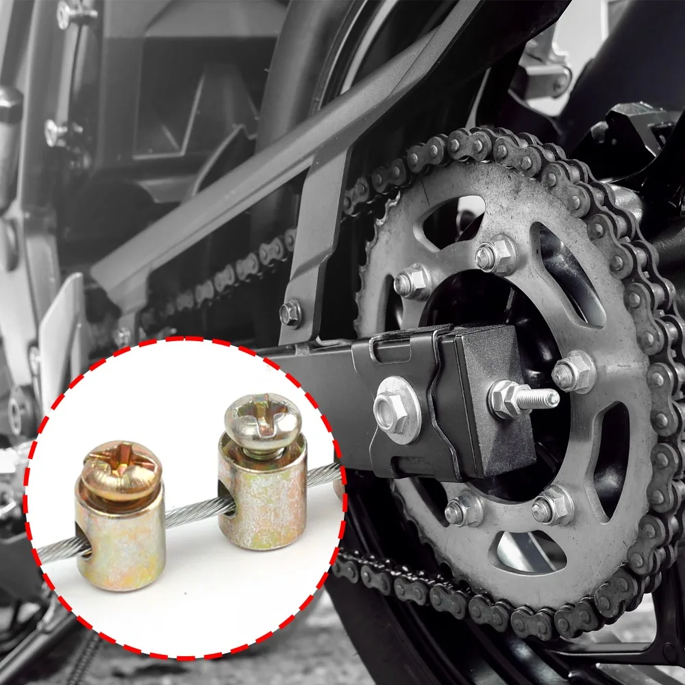 Metal Throttle Cable Clamp Solderless Nipple Motorcycle Gas Line Brake Clutch Wire Fixing Buckle Screw for Accelerator Repair