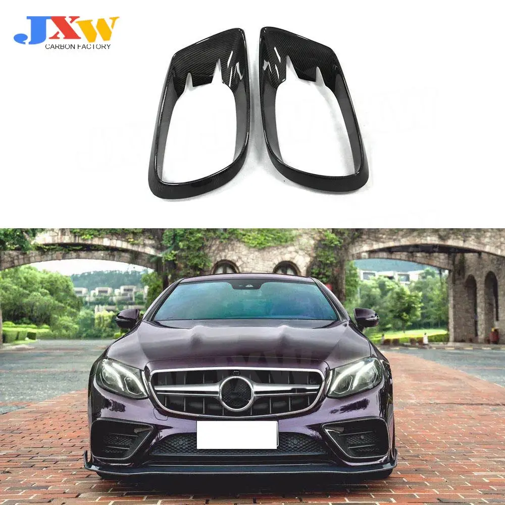 Carbon Fiber/FRP Car Front Bumper Trunk Foglamp Vent Trim Frame Grills Mesh For Mercedes Benz E Class C238 Sport Coupe 2017-2019