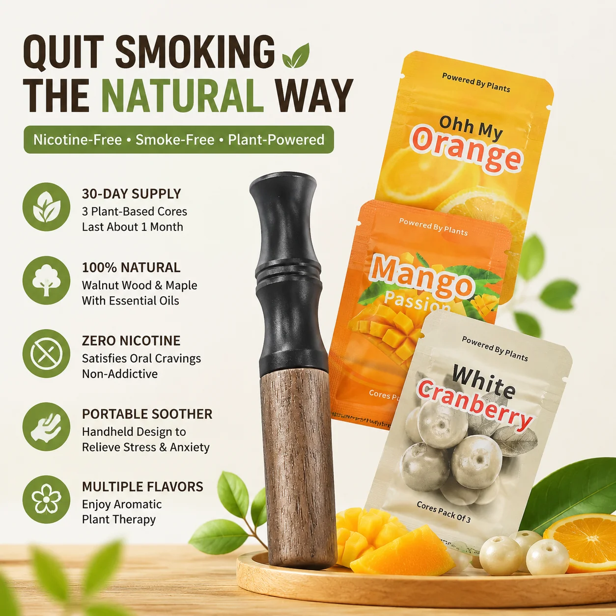 Natural Oral Breathing Stick Portable Relaxation Inhaler Stick With Premium Flavored Core Refreshing Breath For Daily Use