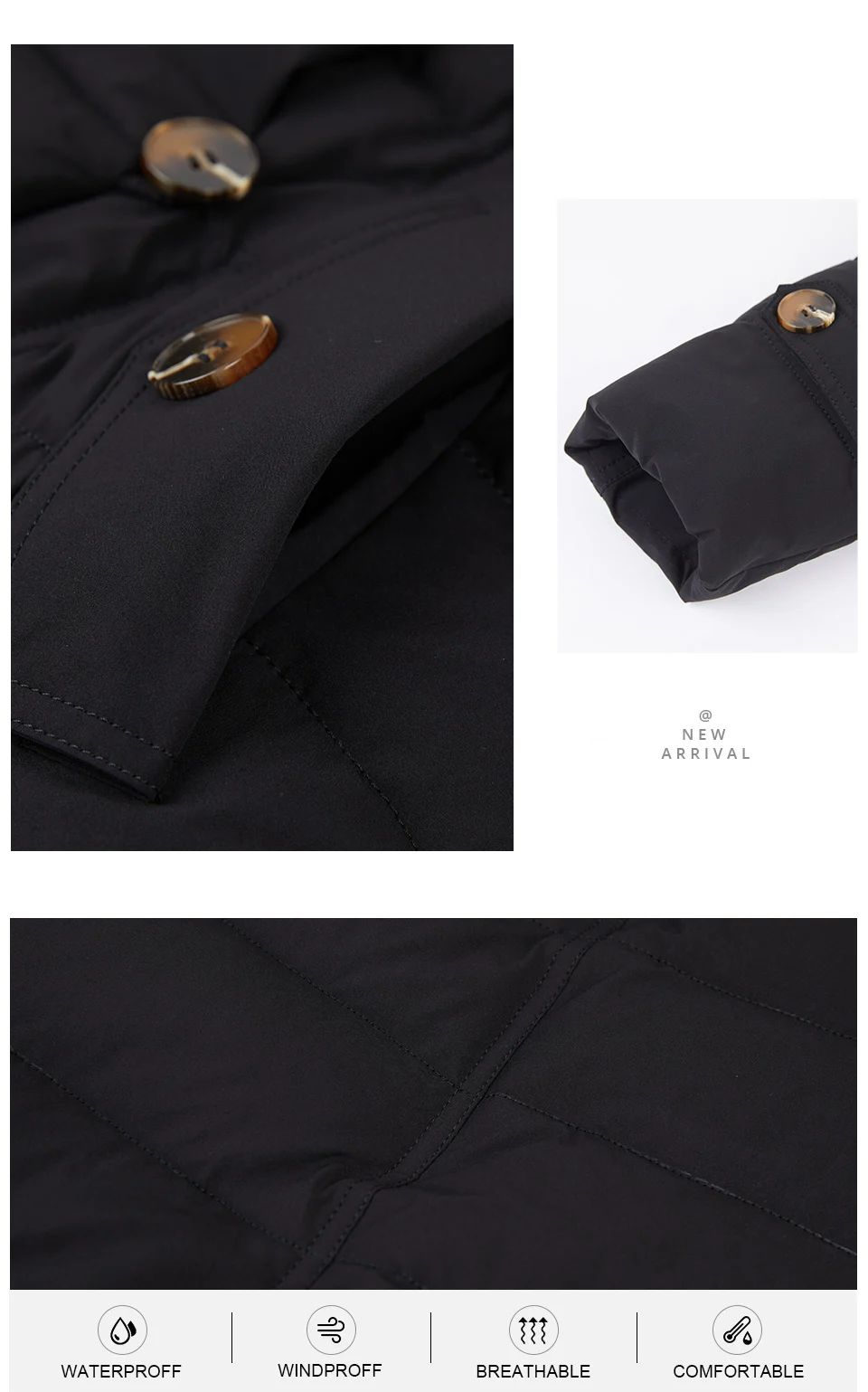 Astrid Winter Coats Women Oversize Fake Two Piece Long Thick Jacket Female Warm Cotton padded fashion Outwear with a hood 7283