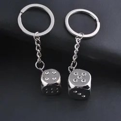 New Five-color Dice Keychain Alloy Personality Dice Model Keyring Lucky Car Key Ring for Men Cool Gift