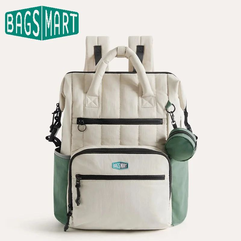 BAGSMART Waterproof Diaper Backpack With changing mat 25L Mother Large Capacity Nappy Backpacks for Quit Outing