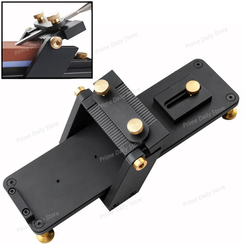 Aluminum Fixed‑Angle Sharpening Frame, Knife Sharpener Jig for Whetstone, Woodworking Tool for Planer Chisel Carving Knife