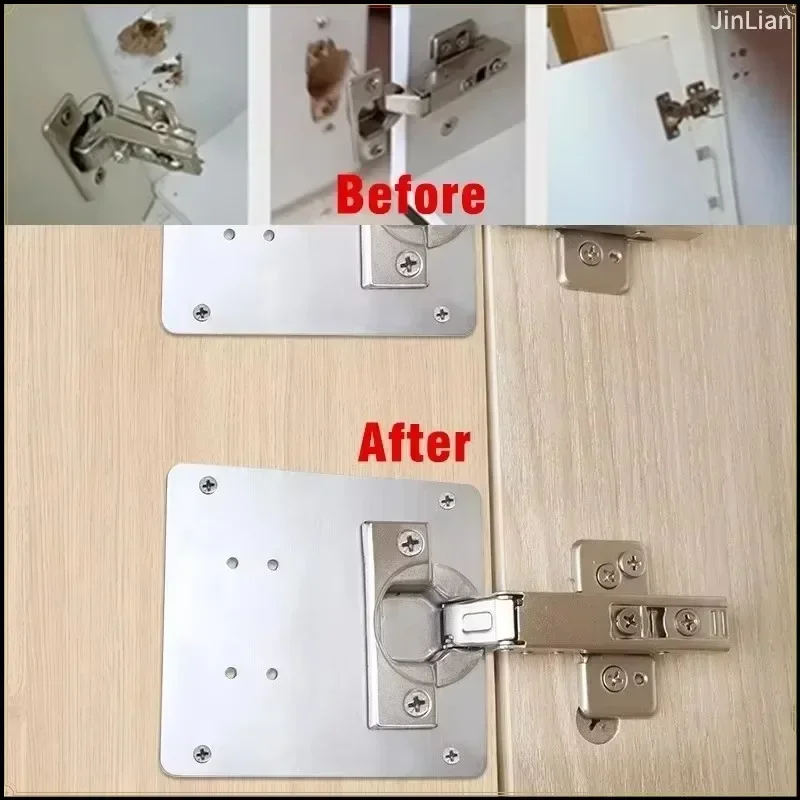 2pcs Hinge Repair Plate Cabinet Furniture Drawer Foldable Table Window Door Hinger Stainless Steel Plate Hardware Accessories