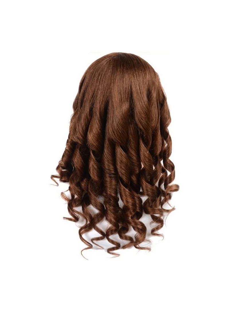 Hairdressing Head Model 100% Real Hair Can be Curled and Ironed Apprentice Practice. Pan Hair Knitting Fake Head Model Head