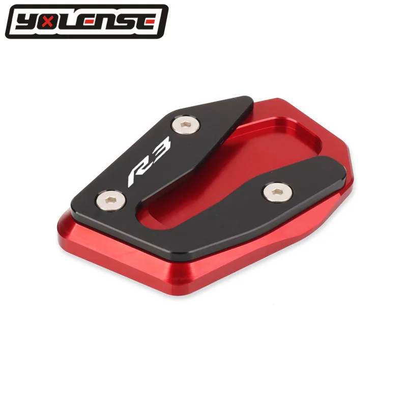 Kickstand Foot Side Extension Pad Support Plate Enlarge Stand For YAMAHA YZF-R3 YZF-R25 YZFR3 YZFR25 YZF R3 R25 2021 2022