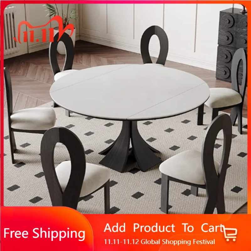 

Space Saving Round Dining Table Nordic Modern Console Kitchen Dining Table Designer Lounge Mesas De Jantar Living Room Furniture