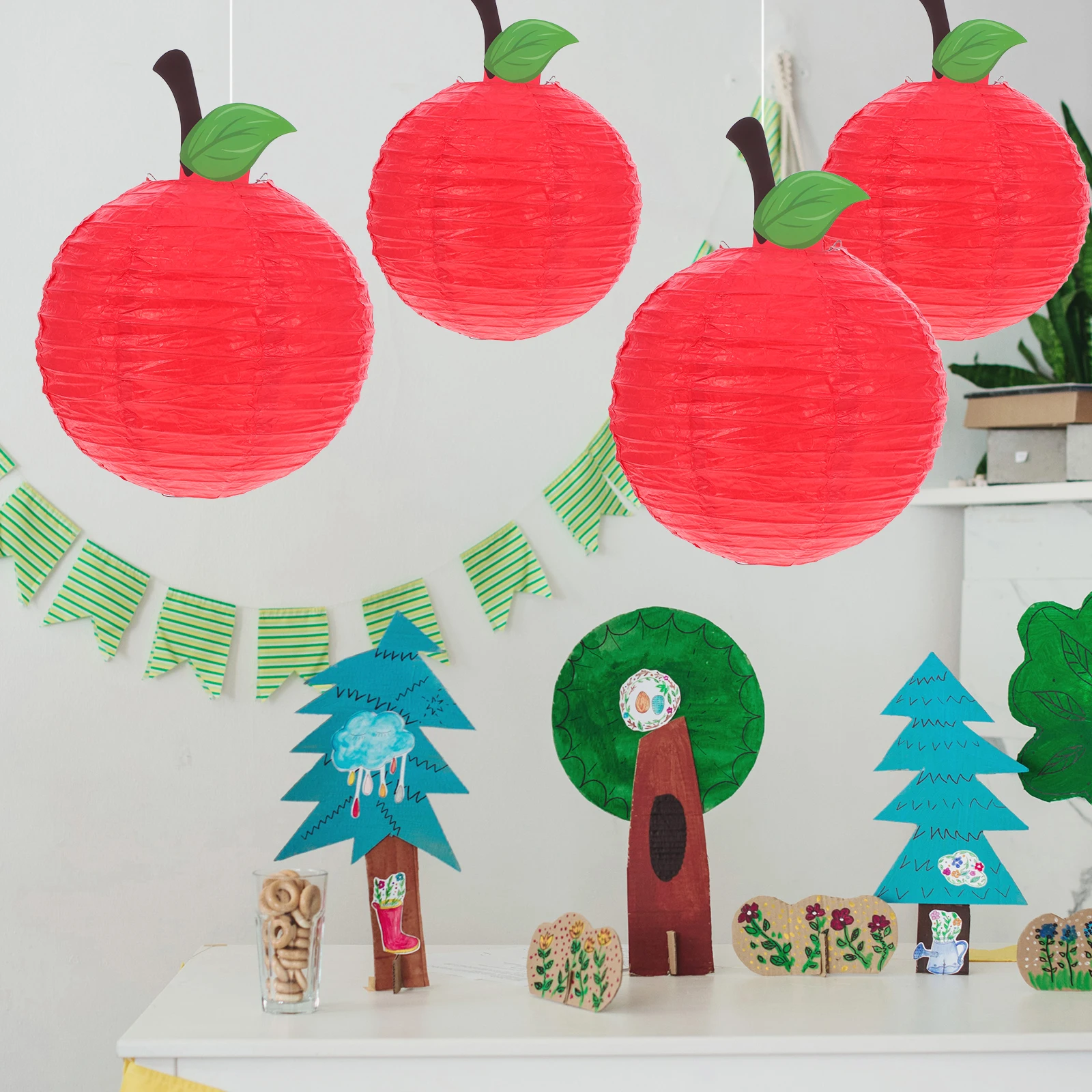 

5 Pcs Japanese-style Fruit Decorative Lantern Child to School Supplies