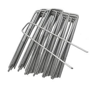 Garden Pegs Stakes Securing Lawn U Shaped Nail Pins Spacefor Weed Control Membrane/Fabric/Artificial Grass