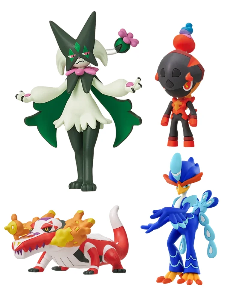 Newest TOMY  Pokemon Figures Skeledirge Meowscarada Quaquaval Charcadet Pokémon Scarlet Violet Paldea Region Collection Gift