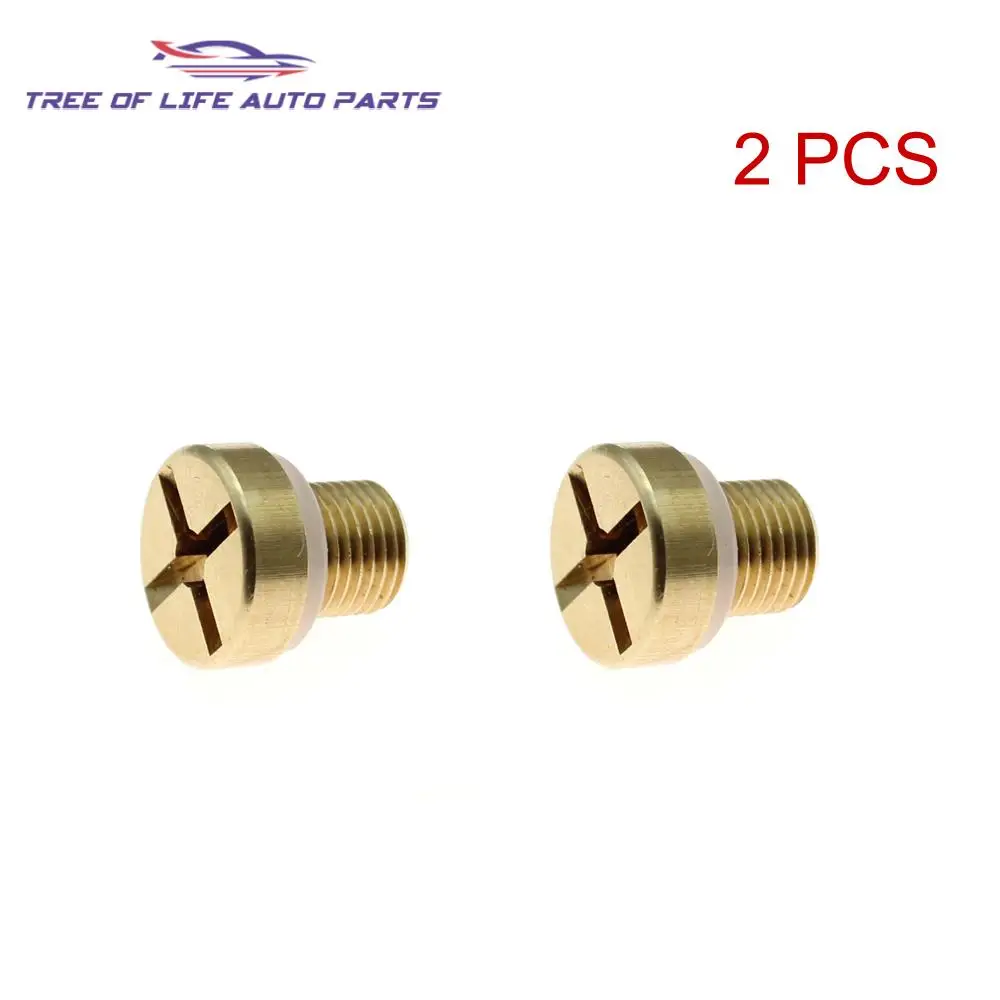 2PCS Radiator Hose Bleed Vent Screw Plug Bleeding For BMW 3 Series E30 E36 E46 Mini Cooling System Brass Screw Accessories