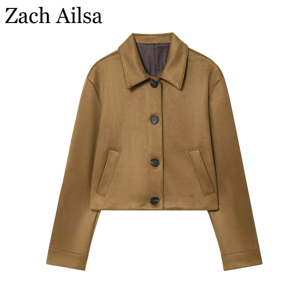 

Женская осенняя новая повседневная универсальная короткая стильная замшевая куртка с текстурой, верхнее пальто