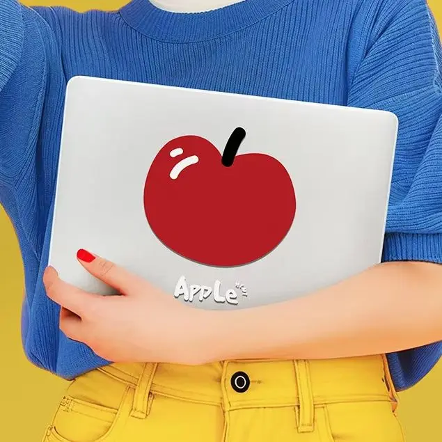 Fun Cute Big Red Apple Crystal Laptop Case For Macbook Air 13.6 M4 NEO 15 M3 For Mac Book Pro 13 M1 M2 14 M4 M5 16 Hard Cover