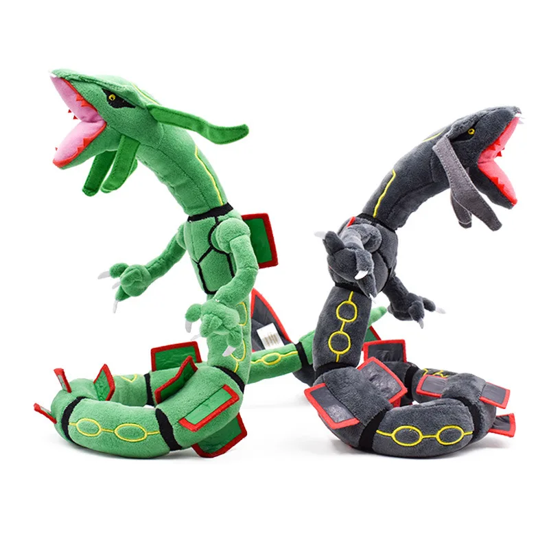 

70 см Покемон Пикачу плюшевая Rayquaza плюшевая блестящая Rayquaza зеленый черный Peluche мягкая кукла игрушки подарки для детей на день рождения