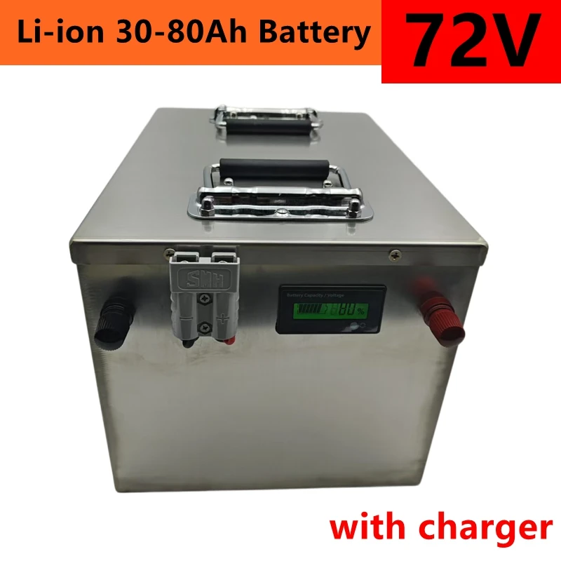 

JJ 72V 20AH 30AH 50AH 60AH 70AH 80AH Литий-ионный аккумулятор с BMS для мотоцикла, электромобиля, педаль, энергетическая тележка для гольфа