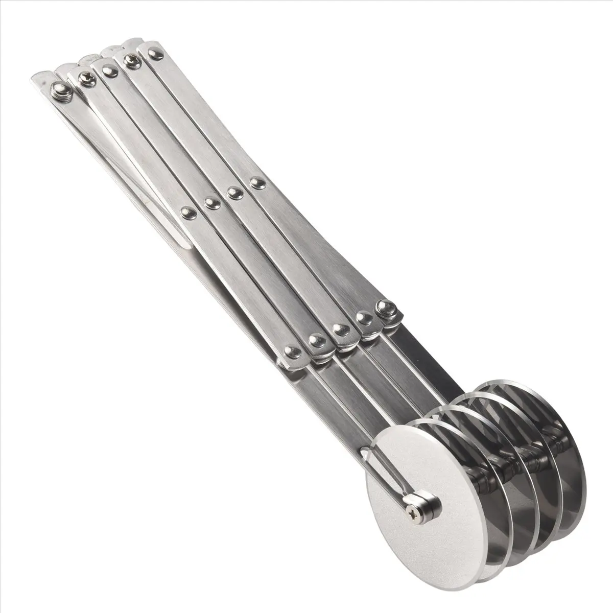 A24I 5-Wheel Pastry Cutter Pizza Cutter Multi Wheel Dough Cutters Expandable Pizza Slicer Baking Cutter Roller Pastry Knife