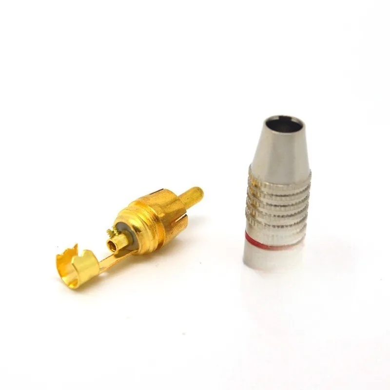 5 قطعة كاملة النحاس الأساسية مطلية بالذهب مراقبة BNC كاميرا فيديو RCA ذكر رئيس لوتس رئيس AV رئيس RCA ذكر