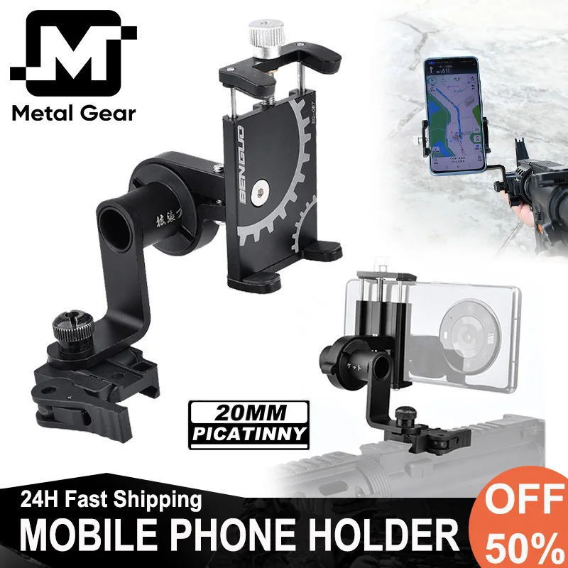 

Tactical Mobile Phone Holder WADSN DailyOutdoor Hunting Navigation Fixing Bracket Mount 20MM Picatinny Quick Release Base