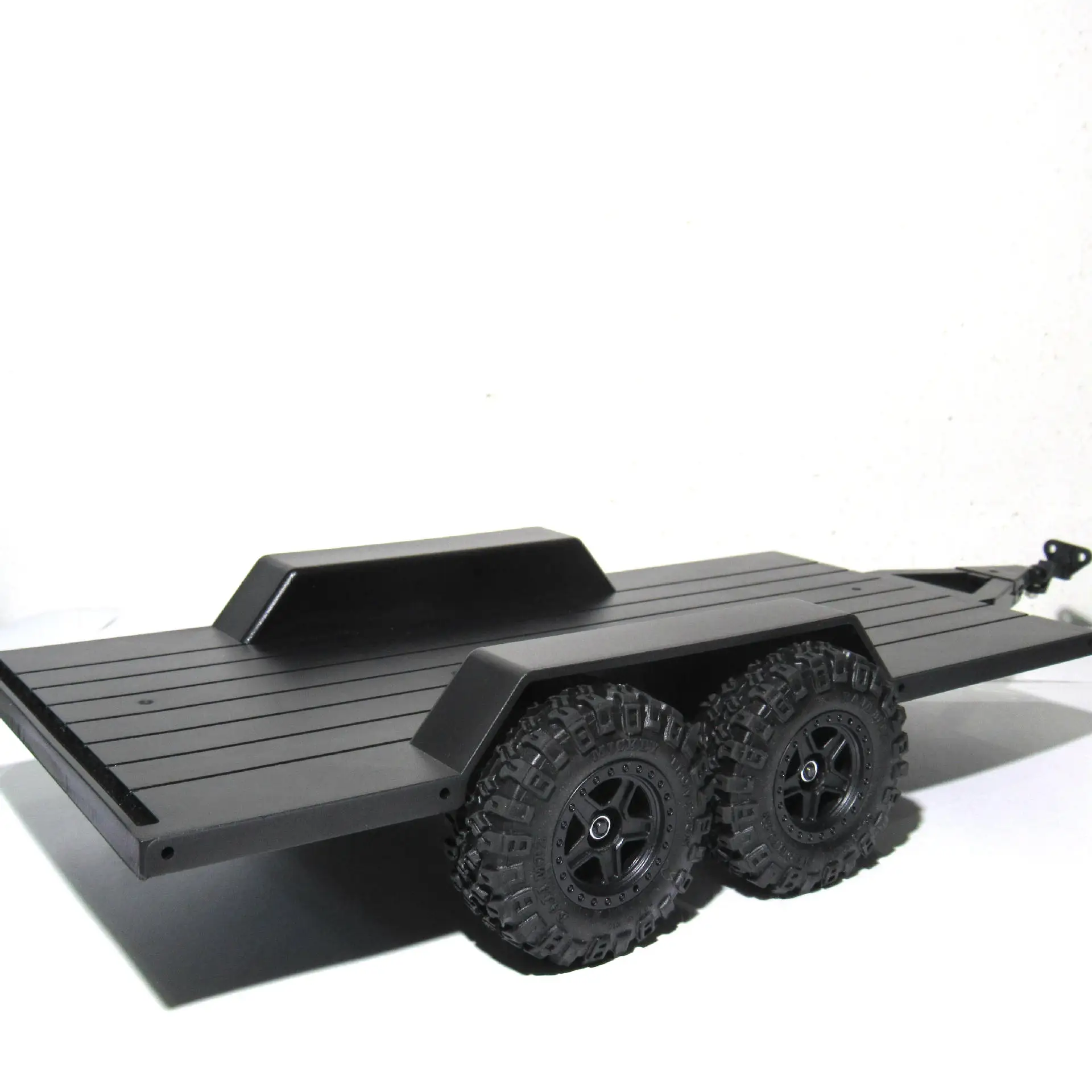 GLOBACT RC 1/18 Trailer for Hauling Behind Car Flat Bed Vehicle Trailer for 1/18 RC Crawler Axial SCX24