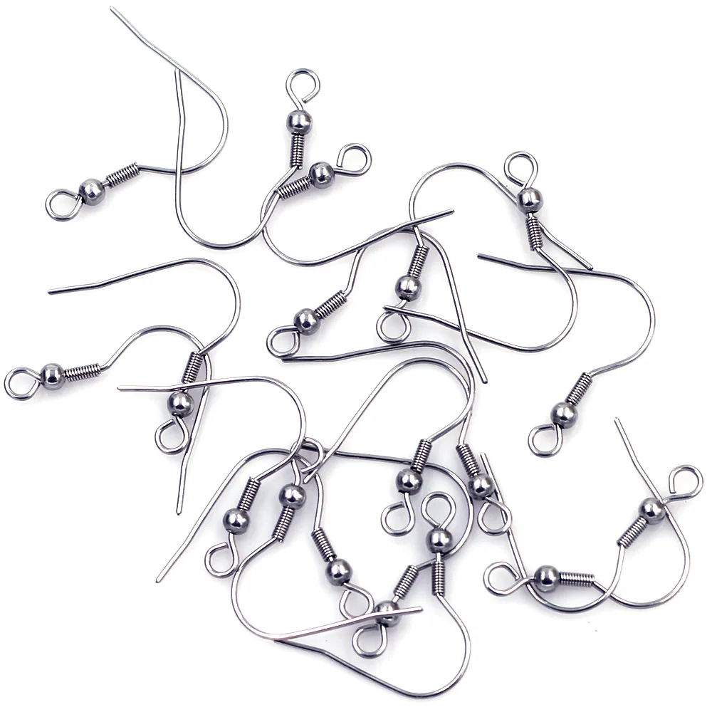 1500Pcs Silver Tone Stainless Steel Earring Wire Hooks Ear Jewelry Making Charms 23x22mm