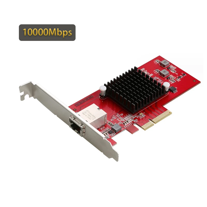 

Network adapter Lan Card 10 Gigabit PCI-E Network Card RJ-45 LAN Adapter Fast Ethernet Game PCI-E Card Desktop Server 10000Mbps