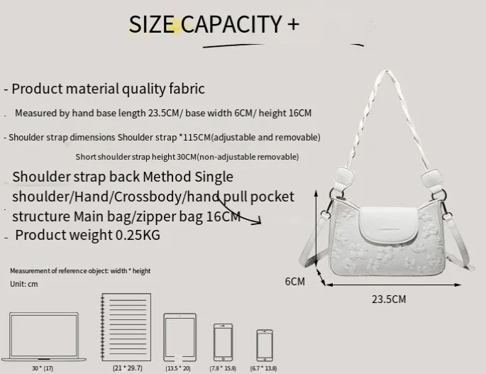 CHARHP&KEJNT borsa a tracolla versatile da donna alla moda, a spalla singola, da ascella_voghion.com