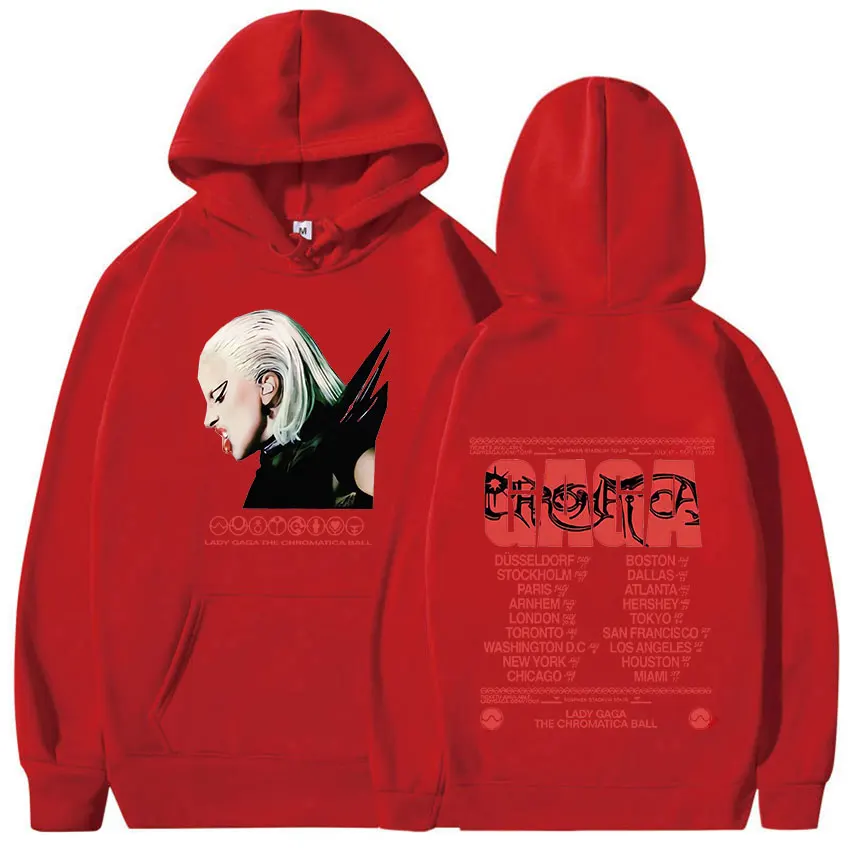 g791-35 Lady Gaga Chromatica Ball パーカー Singer Lady Gaga The Chromatica Ball Tour 2024 Hoodie Men Women